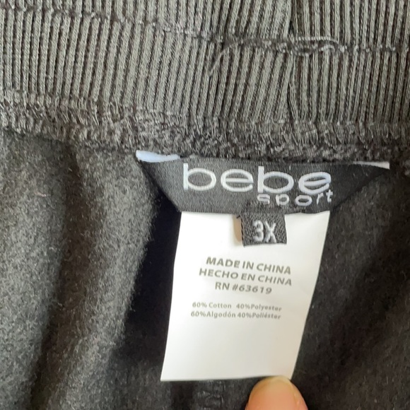 Bebe Sport Jogger Style SWeatpants Logo Plus Sz 3X - Picture 7 of 7